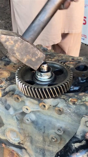 Diesel engine block came shaft install #amazing #viral #tranding