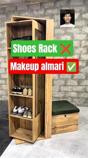 360 Degree Folding Shoe Rack with Mirror | Space Saving Design #shorts #shoerack #furniture