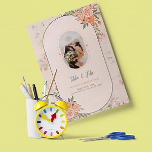 Elegant Floral Wedding Invitation Template - Etsy