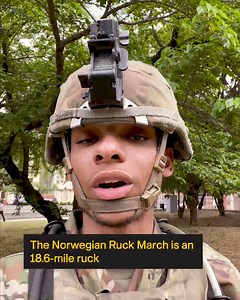 The Norwegian Ruck March is no small task. Watch Sgt. Harris (89A) talk about how he finished 5th in his march under extraordinary circumstances. For more on how the Army will push you to Be All You Can Be, message me today. | U.S. Army Recruiting Syracuse