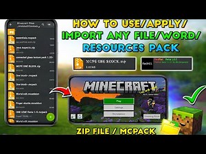 Easy Trick To Import Mods In Minecraft PE Zip File Folder File Import In Mcpe