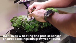 LetPot Smart Seed Starter with Humidity Dome, Germination Kit with Waterproof Seedling Mat, 24W Full Spectrum LED Grow Light, Smart Heating Base, EC Soil Sensor & App Control for Indoor Seed Starting