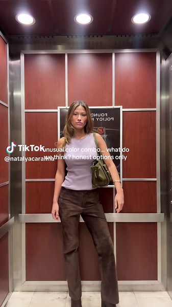 The purse is throwing me off I should’ve worn a brown one