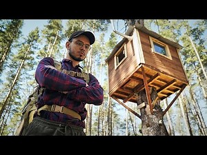 TREE HOUSE LIFE | build a forest table and cook meat in a cauldron