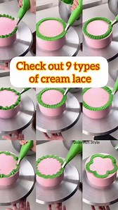 9 common cream laces that must be learned by decorators #cakecakecake #caketutorial #cakedecorating #virals #reelsfb #highlight #followforfollowback #viralreelsfb #viralreelsシ | Bake Art Style