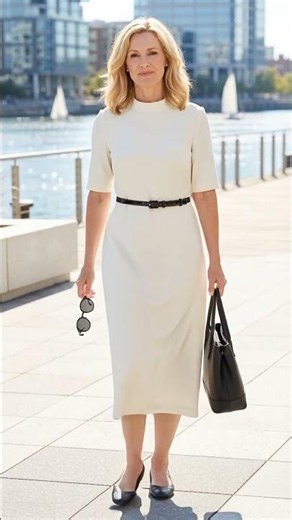 Elegant 50s Black & Ivory Summer Outfits You NEED #SummerOutfit #Over50Fashion