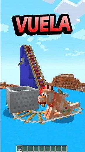 VUELA COMANDIU 🚀 vagoneta cohete en #minecraft 24w33a