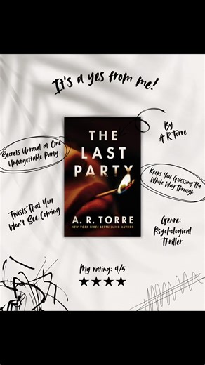 This was such a slick, compulsive read! Quick to read but layered enough to keep you guessing the whole way through. That shift in the storyline? So well done! #booktokaustralia #bookreviews #weekendreads #thelastparty #booktokrecs