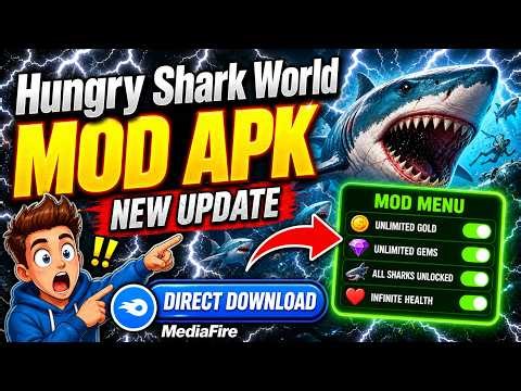 Hungry Shark World Mod Apk 2026 - Unlimited Money & Unlock All Shark
