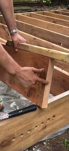 How to Install Rim Joists ALONE (Genius Trick) 🪵 #shorts