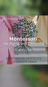 Announcing a special workshop! Montessori for Dementia, Disability, and Aging with Margaret Jarrell. Montessori offers an approach to human dignity across the lifespan. Whether you are a care partner, educator, or simply someone who loves an elder, this is something we should all learn. We have a right to purposeful living at any age. 💠 In-Person Workshop 💠 Two days: November 7 & 8, 2025 💠 9 a.m. - 4 p.m. CT 💠 Onsite at MINT in Dallas, Texas 💠 Completion: AMI Certificate in Montessori for A