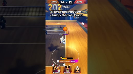 NEW BEST Serve with Redirection Jump🥀#isoblox #volleyballlegends #haikyuuxyn #haikyuuvolleyball #vbl