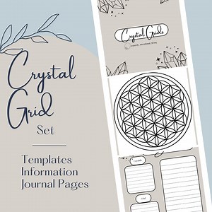 Crystal Grid Templates 20 Printable Crystal Grid Templates |sacred Geometry, Crystal Healing, Manifestation Ritual, Magic | PDF - Etsy