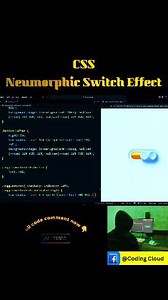 Modern Toggle Switch Using Only HTML & CSS | UI Design #html #css #buttons #toggleswitch #neumorphism #webdesign #webdevelopment #codingreels #vairalreels #trendingreel #facebookreel #foryoupagereels #foryourpage | Coding Cloud