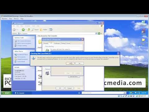 Perform Disk Check on Windows XP
