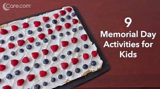 Commemorate Memorial Day with kid-friendly crafts, recipes and activities including this Flag Pizza! For more ideas check here: http://bit.ly/1Lt1f0Z | Care.com
