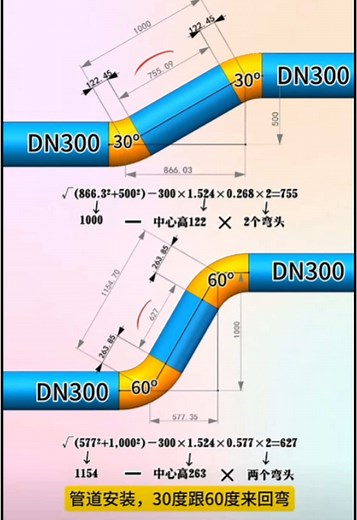 Accurate Calculation for Pipe Back-and-Forth Bends