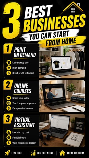 3 Best Businesses You Can Start From Home