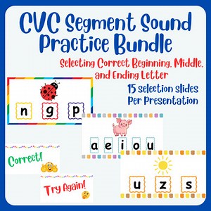 CVC Segment Sound Practice Bundle - Google Slides