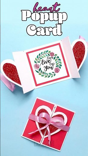 ✨ Sneak peek of our DIY Pop-Up Heart Card tutorial! #diy #craft #papercrafts