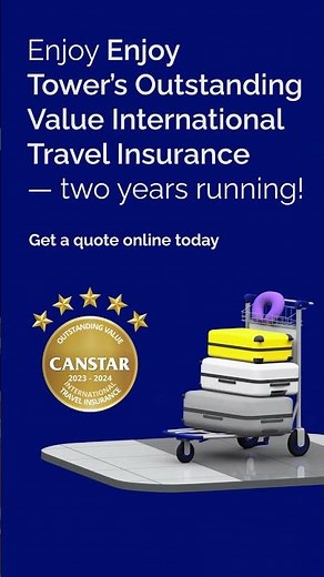 Tropical break? Or European escape? Choose Tower travel insurance.