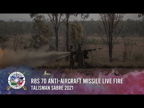 RBS 70 anti-aircraft missile live fire - Talisman Sabre 2021