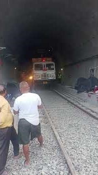 Sevoke to Rangpo new BG Railline tunnel project.Reang railway line (station) 2nd time RRB trial ...