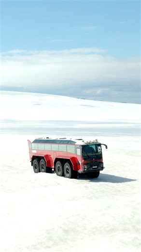 Iceland’s glaciers meet the 8-wheel Sleipnir monster bus #sleipnir #iceland #fyp #bus #glaciers