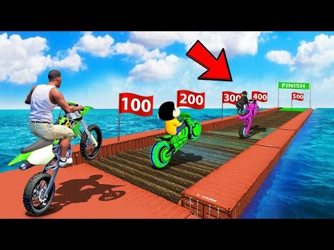 SHINCHAN AND FRANKLIN TRIED WOODEN LOG BRIDGE POINTS CHALLENGE IN GTA 5