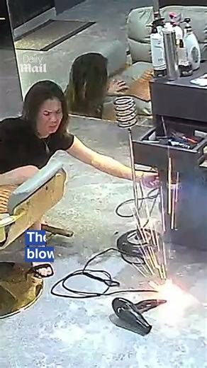 Hairdryer explodes in woman's hand