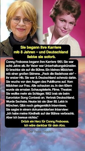 Conny Froboess: Mit 8 Jahren Deutschlands Liebling 👧