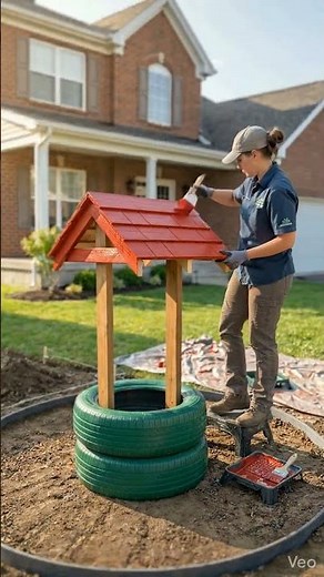 Luxury Garden Well Build Transformation | “Home & Garden” Backyard Design 🌿✨ #gardeningtips #garden