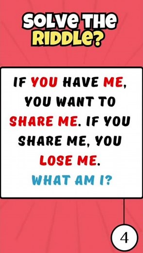 🔥 If You Have Me, You Want to Share Me – Tricky Riddle with Answer 🤫 🔥