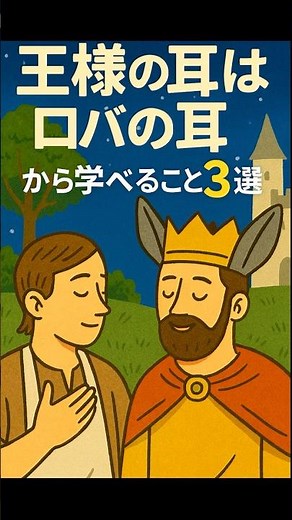 王様の耳はロバの耳から学べること3選 #むかしばなし #ギリシャ神話 #ビジネス #shorts