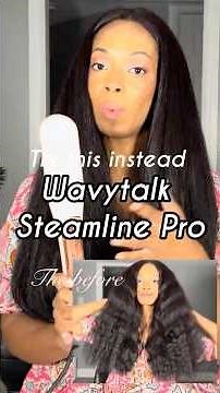 EASIEST way to straighten hair with Wavytalk Steamline Pro Steam Straightening Brush #wavytalk