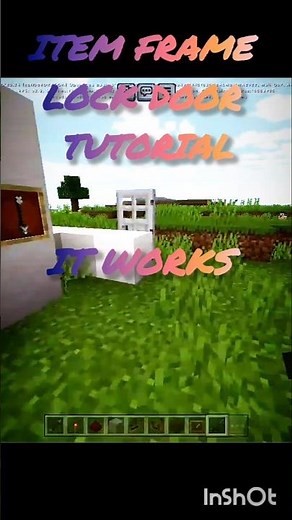 Minecraft Item Frame Password Door 🔒 | Secret Redstone Door Tutorial #minecraft #shorts