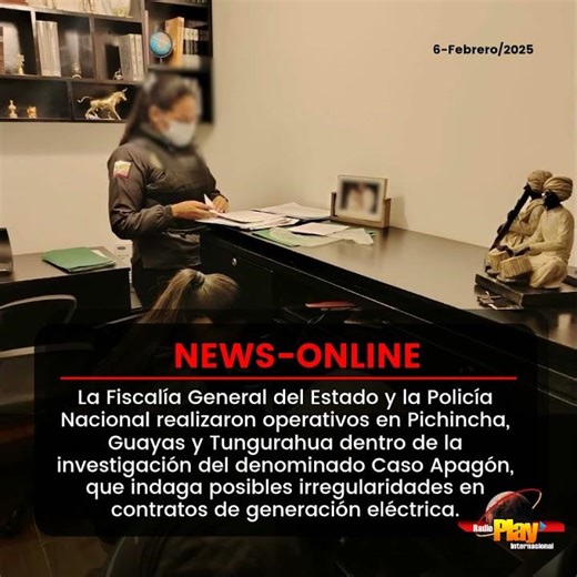🟠#NewsOnline - #Ecuador🇪🇨 ▶️ Caso Apagón: Fiscalía ejecuta allanamientos por presunto peculado
