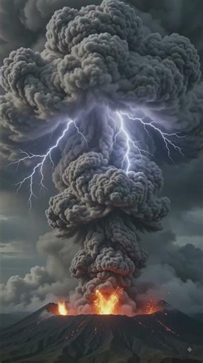 🌋 The Earth just unleashed its fury! Witness the terrifying power of a massive volcanic eruption. 🔥😱