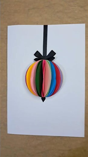 DIY Paper Ornament Card | Easy Handmade Craft Idea ✂️✨