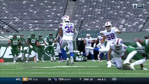 Dane Jackson locates Darnold's errant pass for first career INT