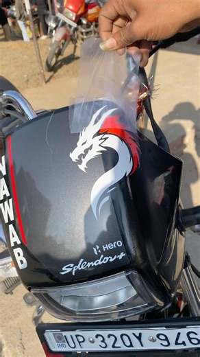 #shorts 🔥Hero Splendor Bike 🐉 Dragon..#splendor #modified #sticker #viralshort #viralshorts 🦁￼