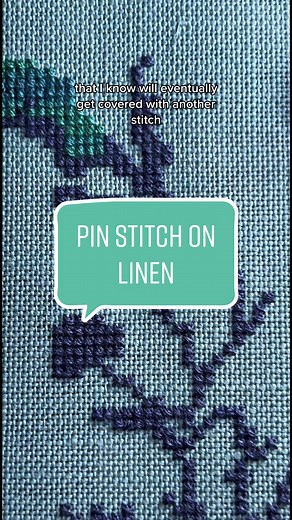 How to Diagonal Pin Stitch on Aida | Cross Stitch Tutorial