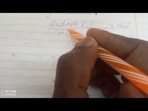 calculating drops per dose of a liquid medicine
