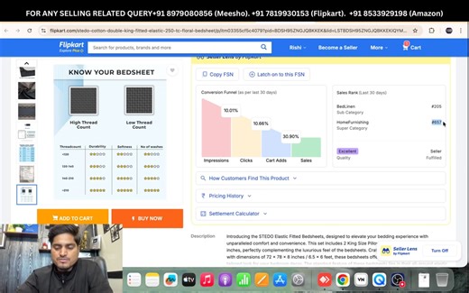 Seller Lens by Flipkart || 1st Product Research Tool for Flipkart Sellers Our contacts 8871011028 #flipkart So, here is the 1st Product Research Tool for Flipkart Sellers called the Seller Lens. Seller Lens allows sellers to view Impressions, ranking, top keywords, pricing history, settlement calculation, ratings, product FSN and the complete details of any product listed on flipkart. A seller can use seller lens chrome extension after signing in to his seller dashboard. | Rishi Ecommerce