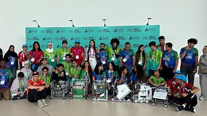 Students Compete—and Cooperate—in FIRST Global Robotics Challenge