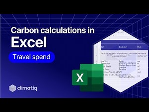 How to calculate carbon footprint for journeys using spend data: Climatiq Excel add-in V2