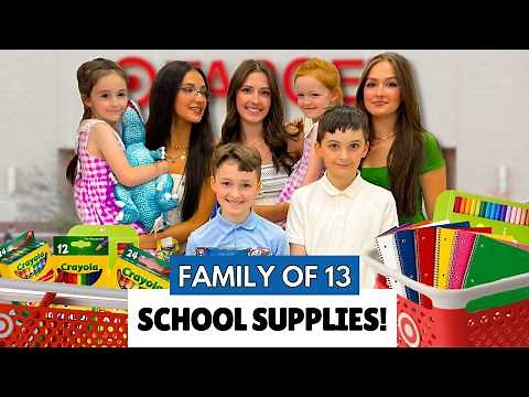 BACK TO SCHOOL SHOPPING FOR 7 KIDS AT TARGET 2026 | SUPPLIES HAUL