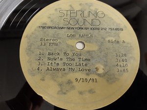 Lou Rawls – Now Is The Time (1981, Acetate)