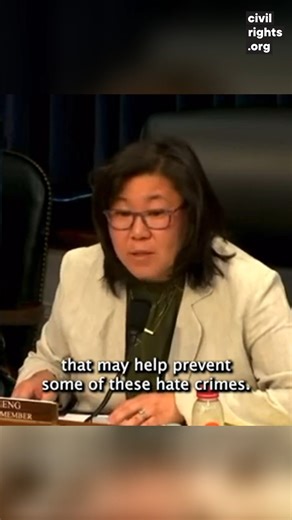 The Dept. of Justice zeroed out hate crime grants in their 2026 budget at a time when reported hate crimes are at an all time high. All communities deserve to live free from hate. Thank you Rep. Meng for holding AG Bondi accountable. | The Leadership Conference on Civil and Human Rights