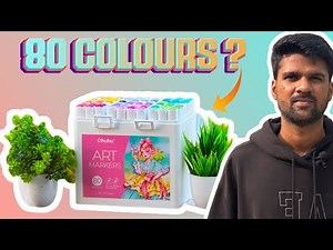 😱80 colours alcohol markers review😍Ohuhu alcohol markers